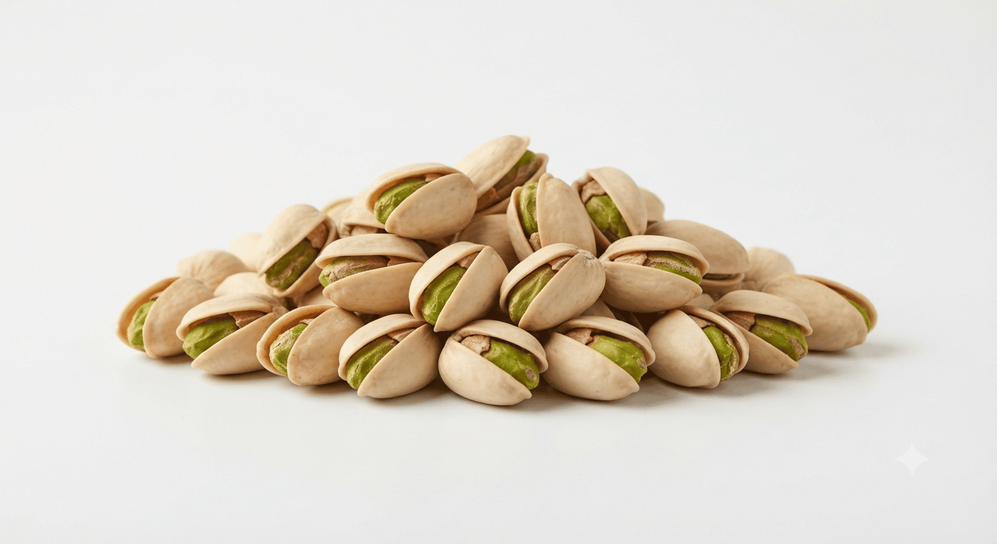 Pistachios nutrition — calories, protein and vitamin B6 per 30g handful