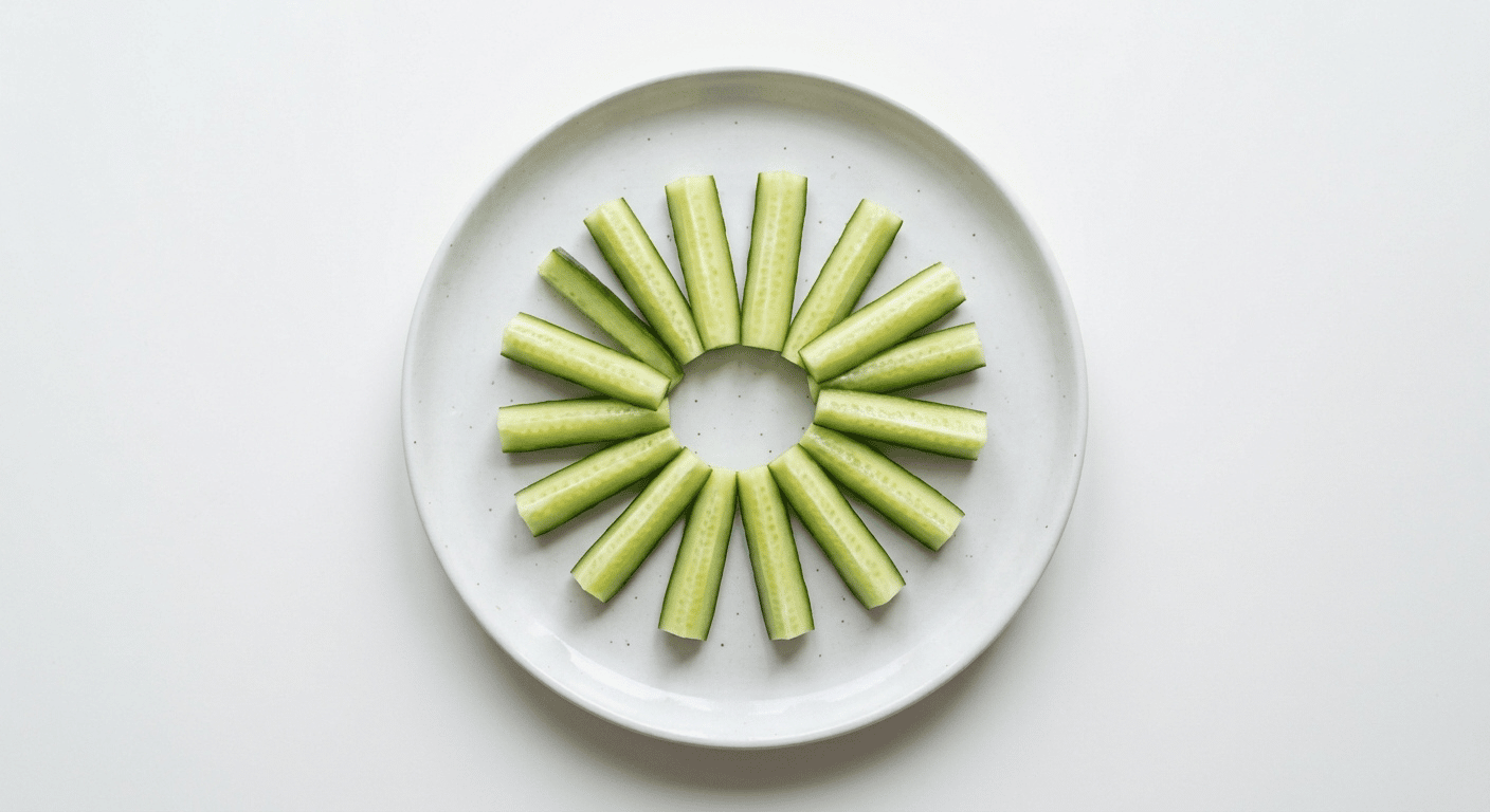 McDonald's Cucumber Sticks, a portion of fresh cut cucumber batons