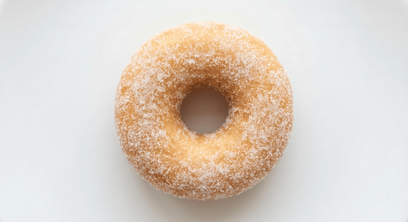 McDonald's Sugar Donut, a ring doughnut coated all over in fine white caster sugar