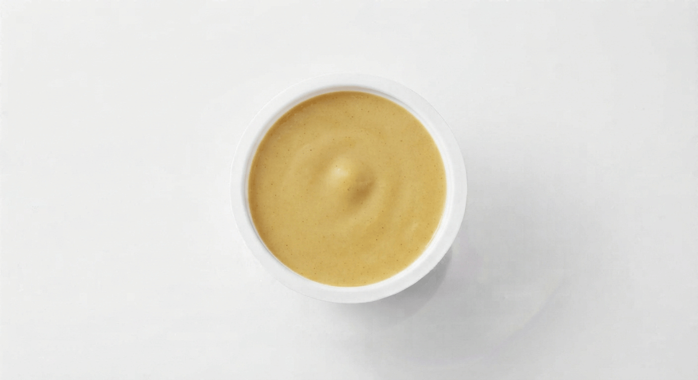 McDonald's Sweet Curry Dip, a small pot of pale golden mild curry sauce