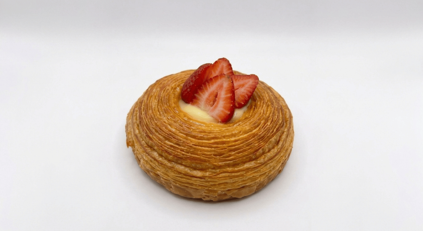 Starbucks Strawberry & Vanilla Cream Croissant Bun calories, sugar and salt