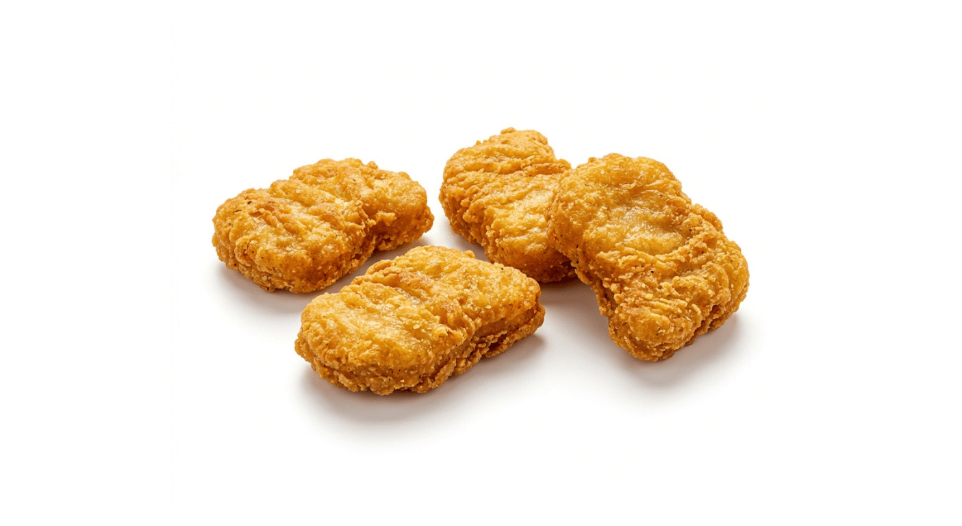 Burger King Kids Nuggets, four breaded chicken nuggets