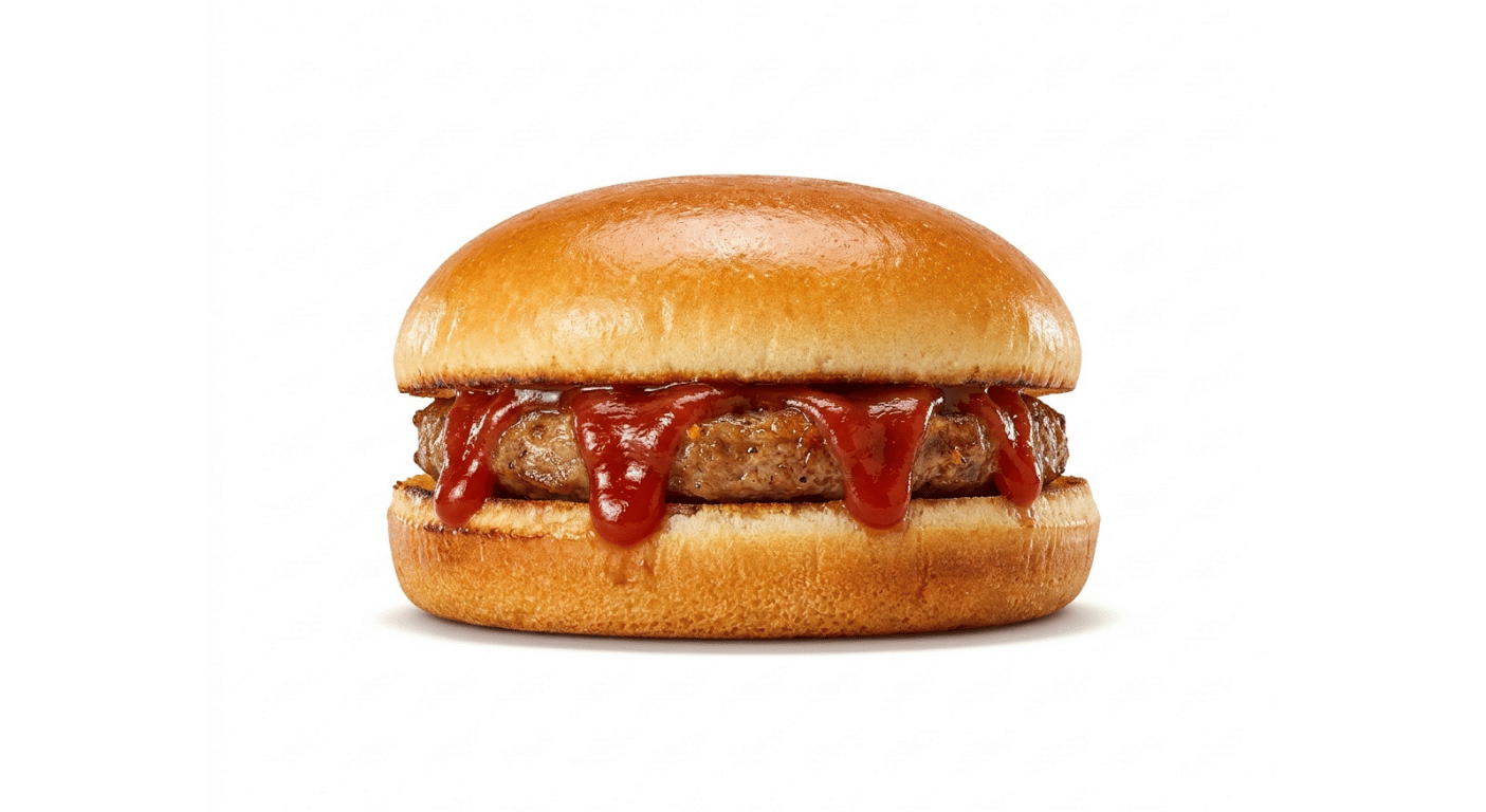 Burger King Sausage Butty, breakfast sausage patty in a toasted brioche bun