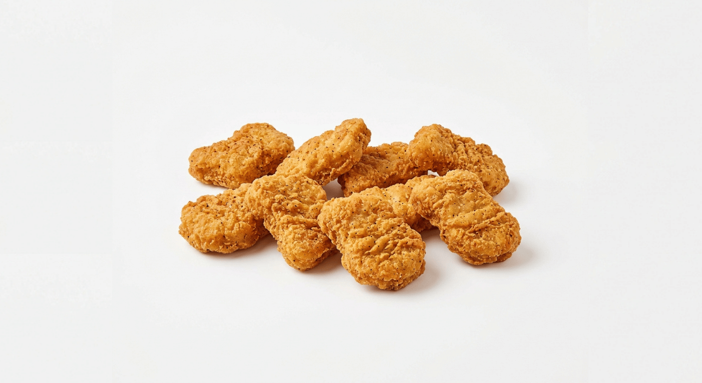 Burger King 9 Nuggets, nine breaded chicken nuggets