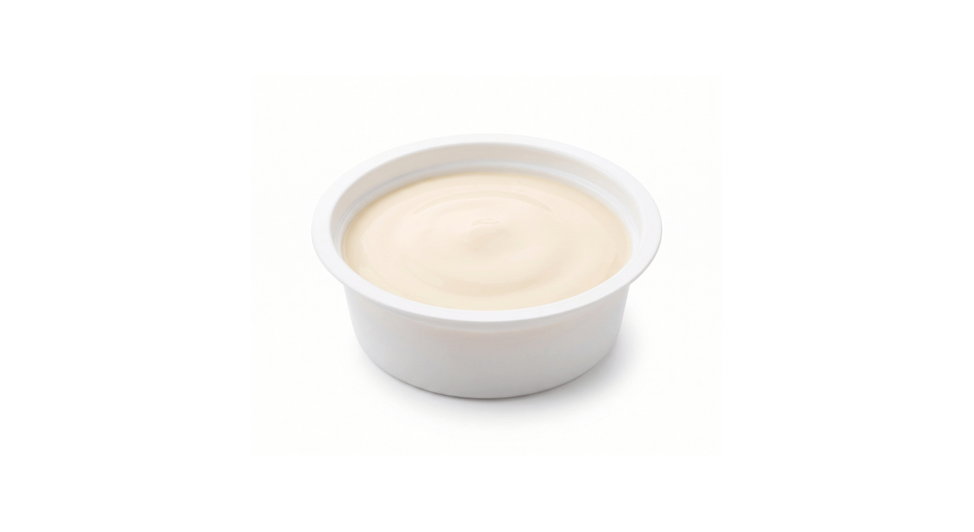 Burger King Mayo Dip Pot, pot of plain mayonnaise dip