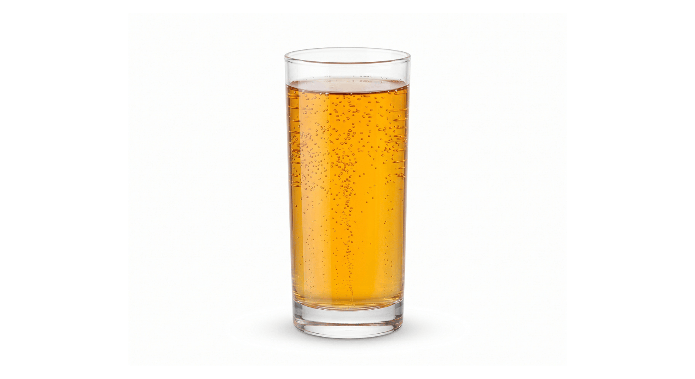 Burger King Monster Mango Loco 500ml, glass of orange mango energy drink