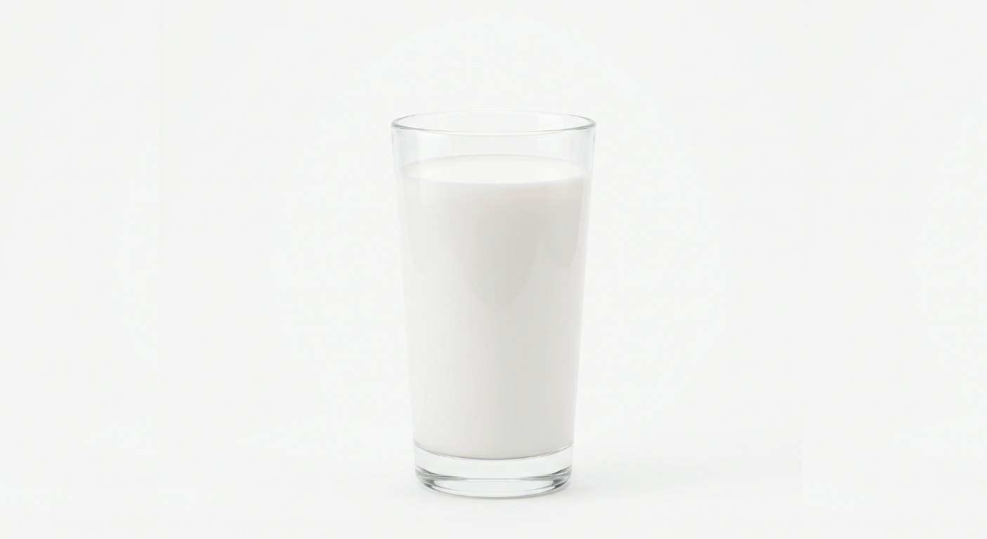 Burger King Semi-skimmed Milk, glass of semi-skimmed milk