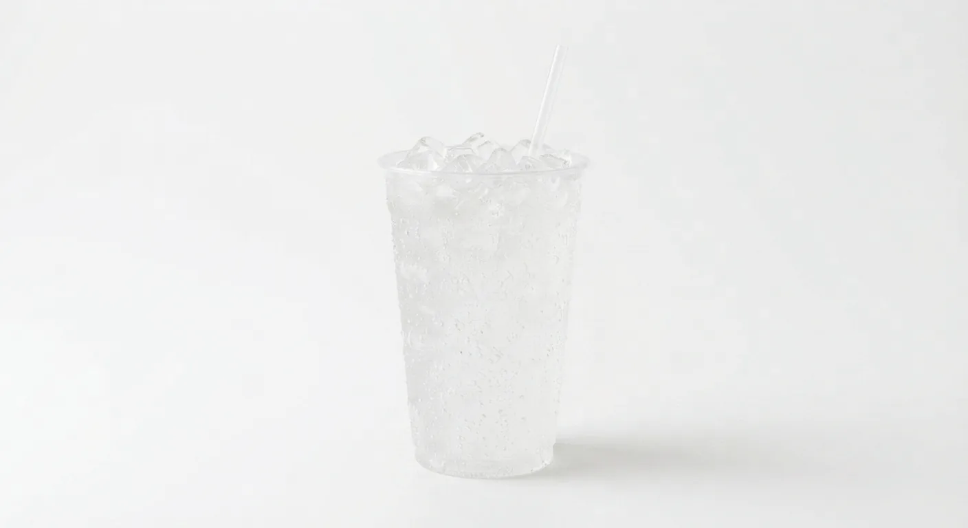McDonald's Sprite Zero, clear lemon-lime Sprite over ice in a clear cup with a straw, nutrition and calories