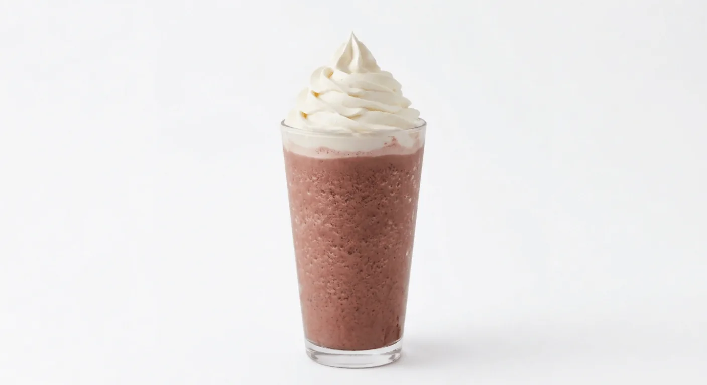 Starbucks Coffee Frappuccino (Tall), blended coffee drink topped with whipped cream in a clear glass, nutrition and calories