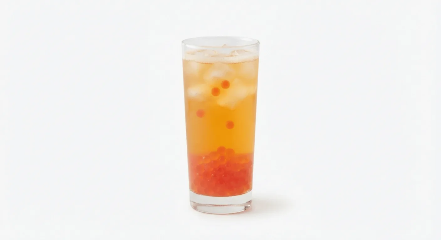 Starbucks Frozen Melon Pearls Refresha (Tall), melon refresher with fruit pearls over ice in a tall glass, nutrition and calories