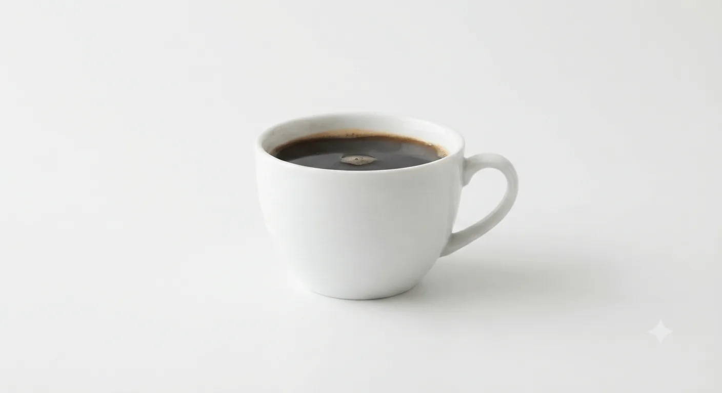 Starbucks Freshly Brewed Coffee (Grande), black filter coffee in a white cup, nutrition and calories