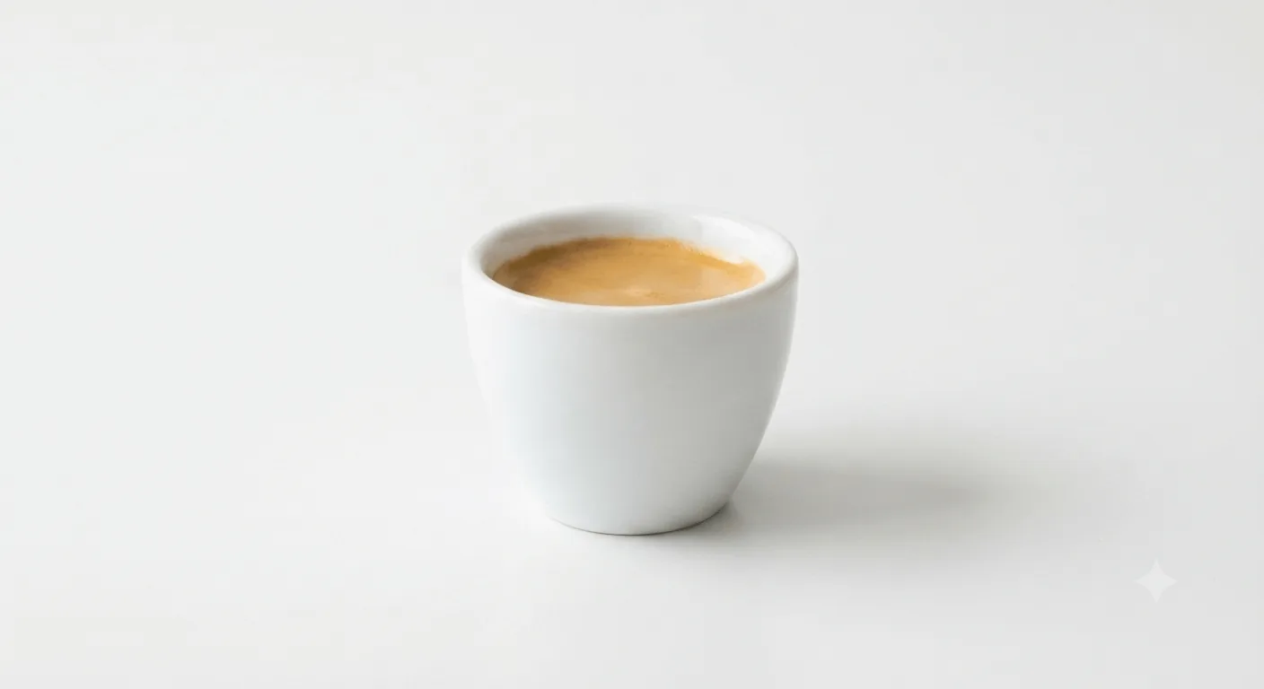 Starbucks Espresso (Doppio), double espresso with crema in a small white cup, nutrition and calories