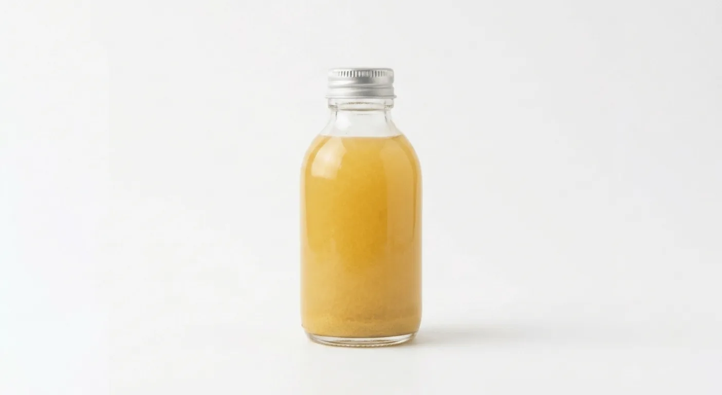 Starbucks Ginger Shot, small bottle of cloudy ginger shot, nutrition and calories