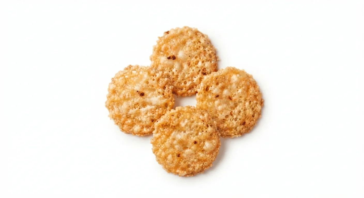 Starbucks Snacking Cheese, four round baked cheese snack crisps, nutrition and calories