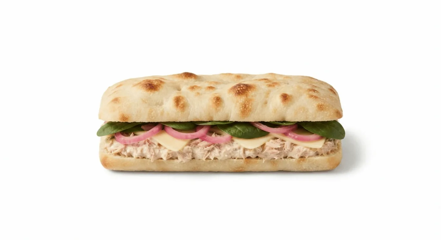 Starbucks Tuna Melt Panini, toasted panini filled with tuna, melted cheese, red onion and spinach, nutrition and calories