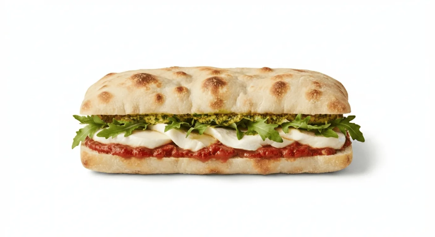 Starbucks Tomato, Mozzarella & Pesto Panini, toasted panini filled with tomato, mozzarella, pesto and rocket, nutrition and calories