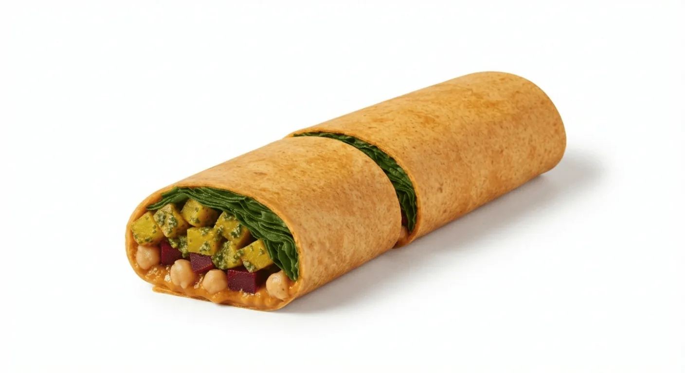 Starbucks Charred Chickpea & Chimichurri Wrap, wrap filled with charred chickpeas, spinach and chimichurri, nutrition and calories