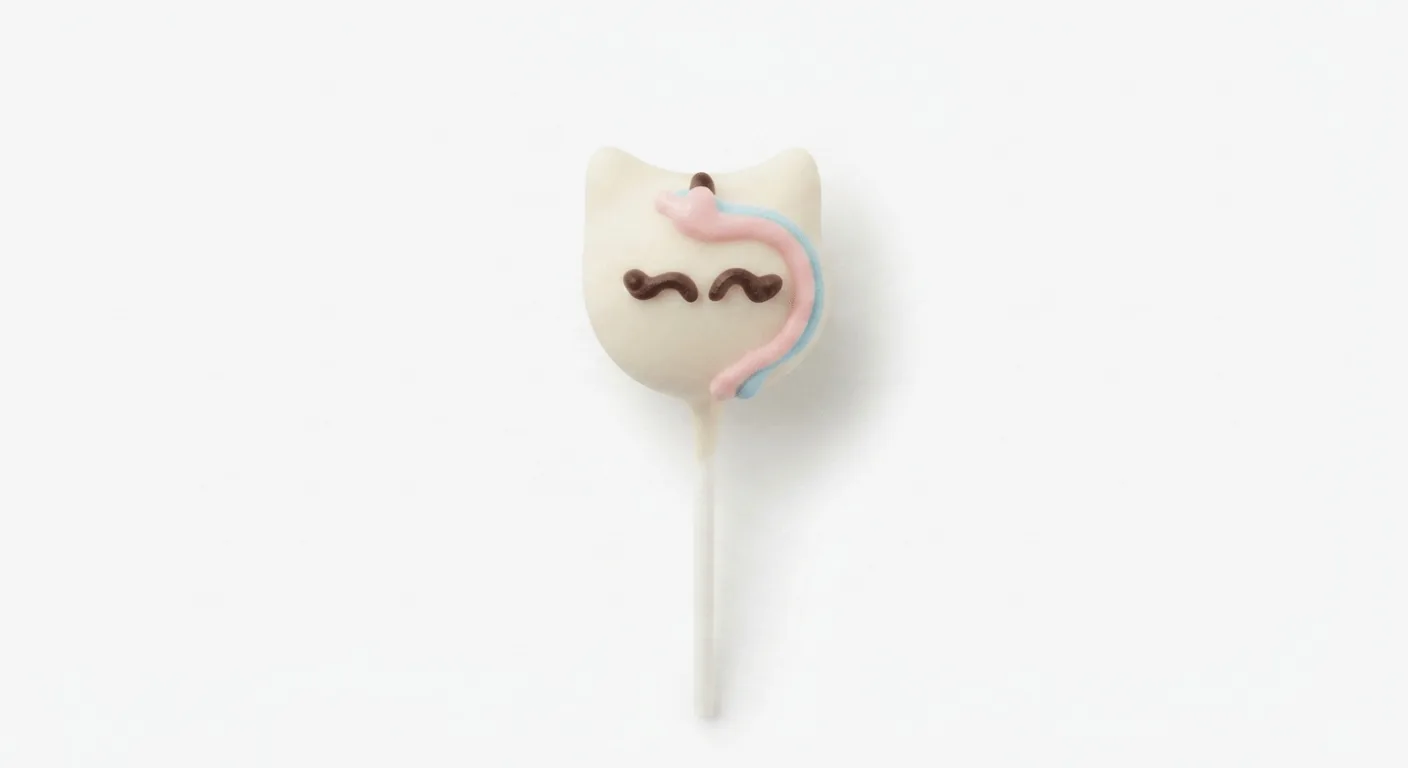 Starbucks Unicorn Cake Pop, white unicorn cake pop on a stick, nutrition and calories