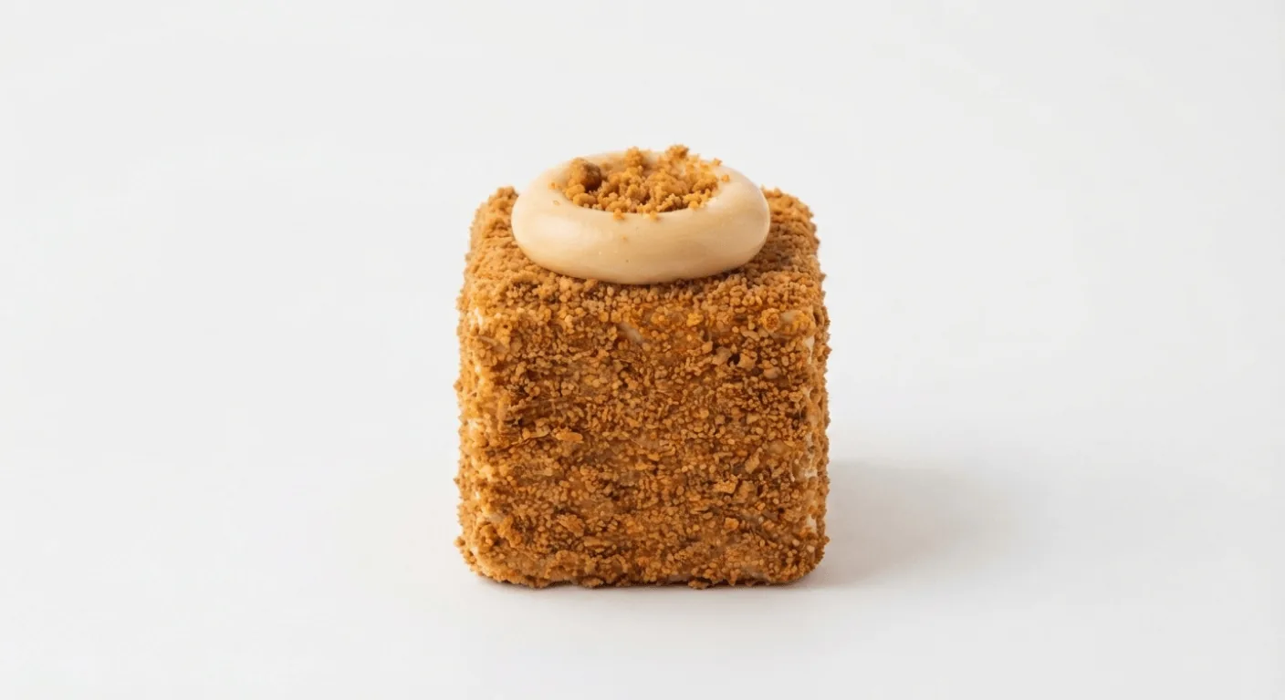 Starbucks Caramelised Biscuit Cake Cube, caramelised biscuit sponge cake cube topped with biscuit cream, nutrition and calories