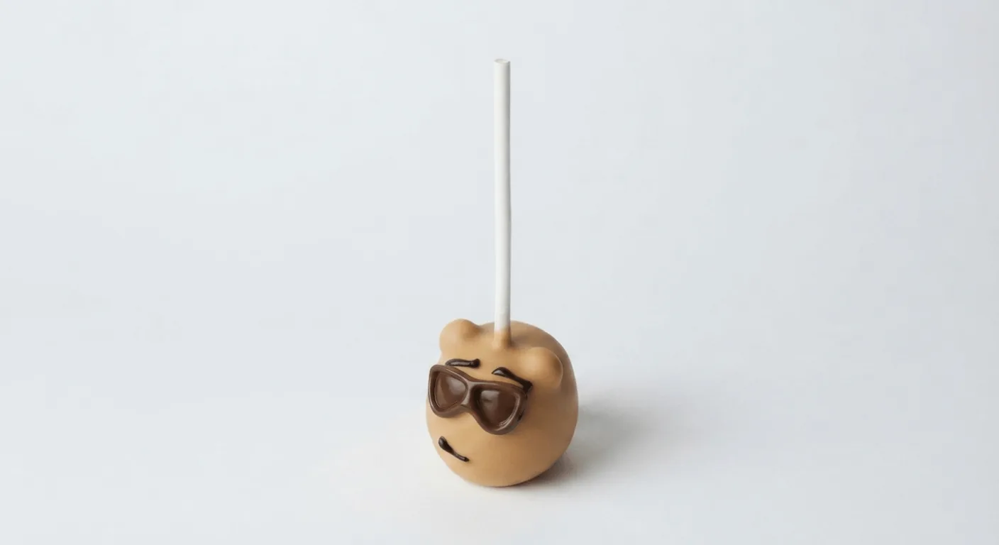Starbucks Summer Bear Cake Pop, chocolate bear cake pop with sunglasses on a stick, nutrition and calories