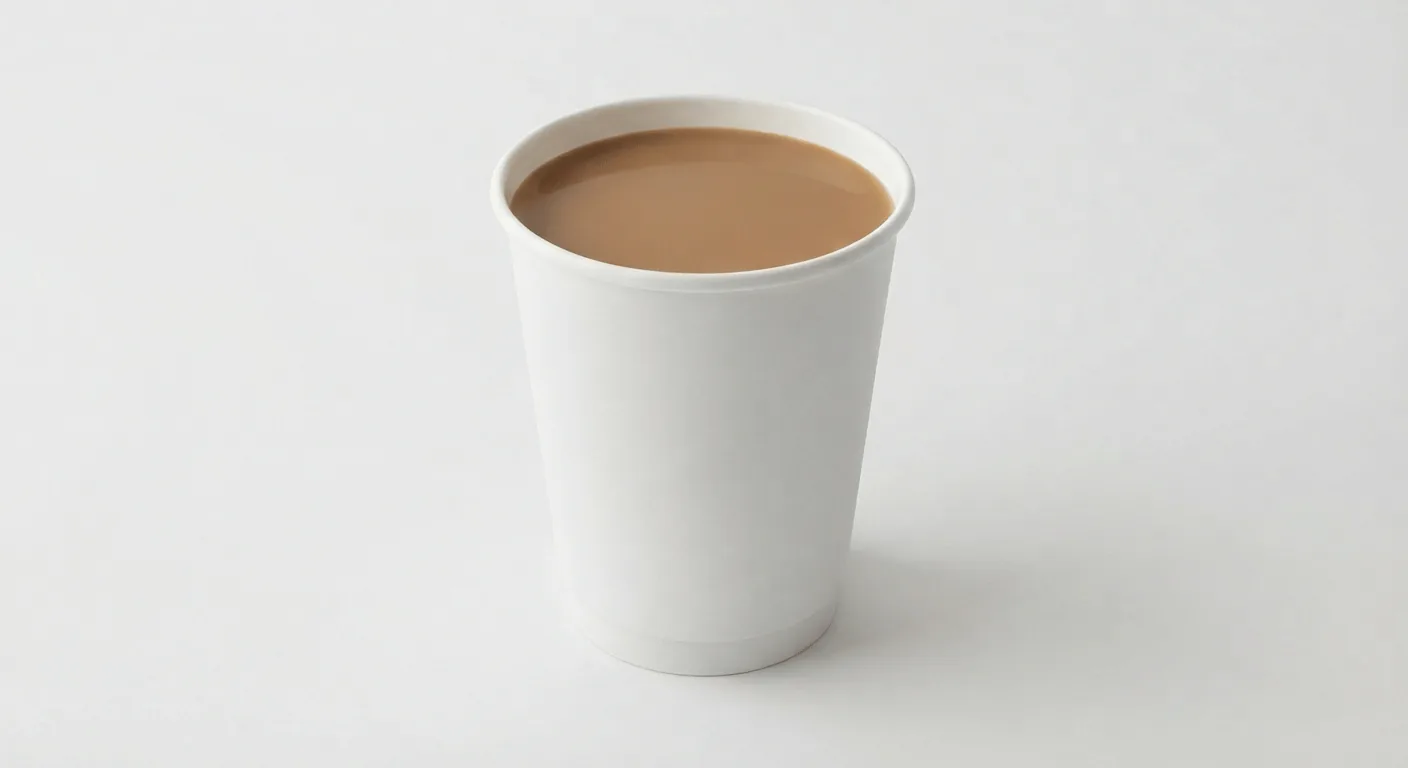 McDonald's White Coffee, white coffee in a white paper cup, nutrition and calories