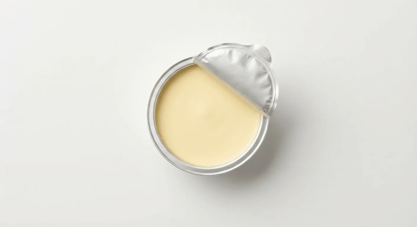 McDonald's Lurpak Spreadable, open portion of spreadable butter, seen from above, nutrition and calories