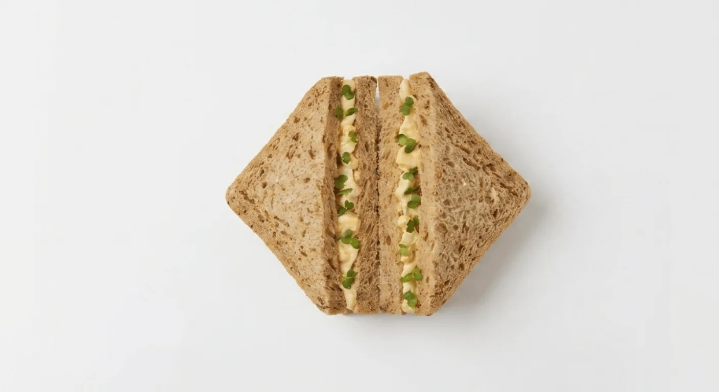 Starbucks Free Range Egg and Mayo Sandwich, triangle sandwich on seeded bread filled with egg mayo and cress, nutrition and calories