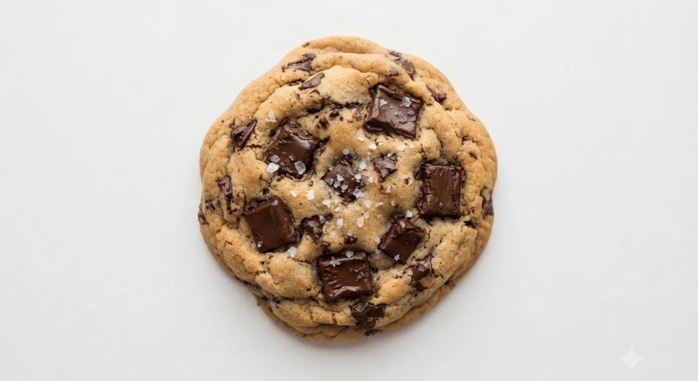 Starbucks All-Butter Belgian Dark Chocolate Chunk Cookie, round cookie with dark chocolate chunks, nutrition and calories