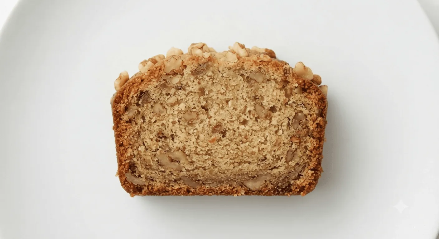 Starbucks Banana Nut Loaf Cake, slice of banana nut loaf cake, nutrition and calories