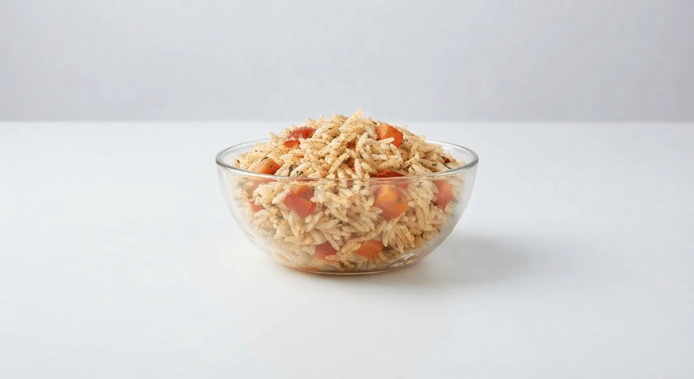 KFC Cajun Dirty Rice, Cajun dirty rice in a glass bowl, nutrition and calories