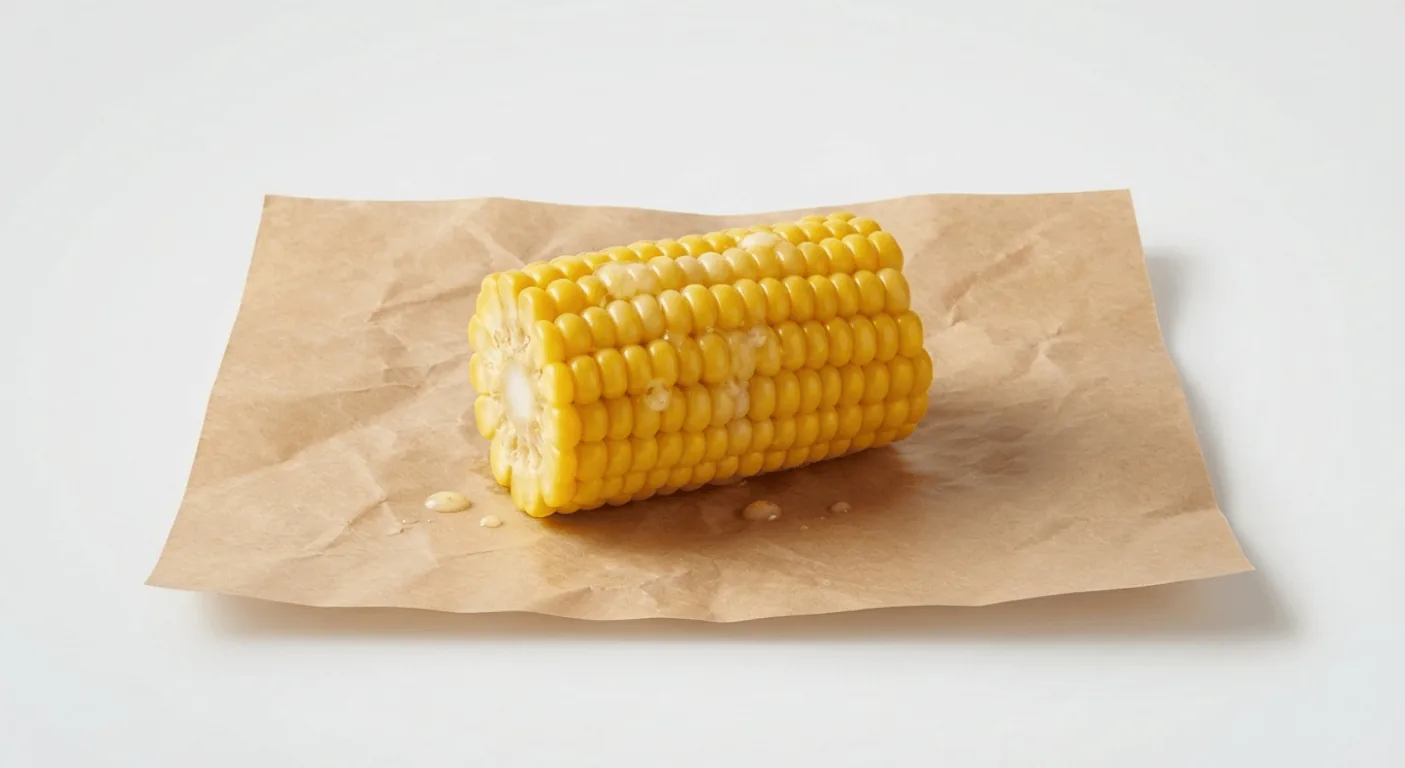 KFC Corn on the Cob, corn on the cob on brown paper, nutrition and calories