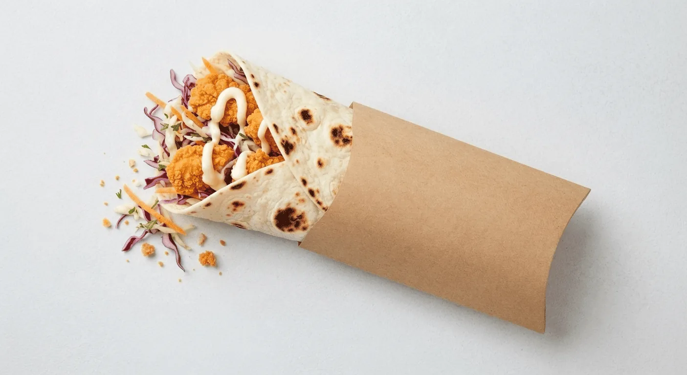KFC Kentucky Mayo Twister, wrap with crispy chicken, mayo and slaw in a paper sleeve, nutrition and calories