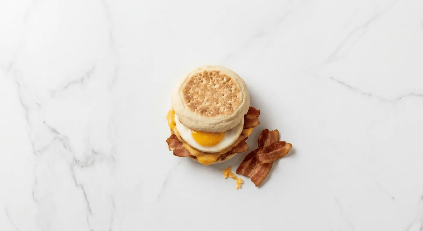 McDonald's Bacon and Egg McMuffin, toasted English muffin with bacon, egg and cheese, nutrition and calories