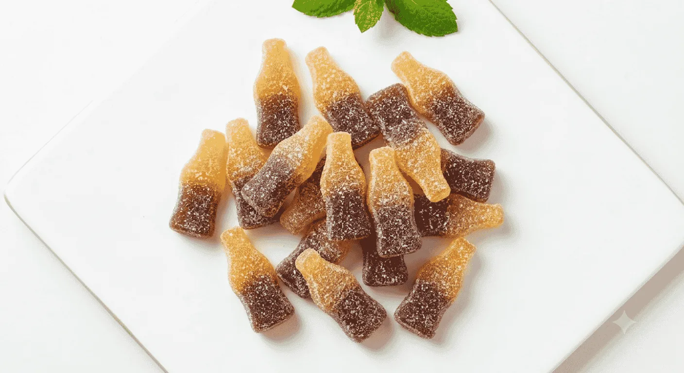 Illustration of Haribo Fizzy Cola Bottles