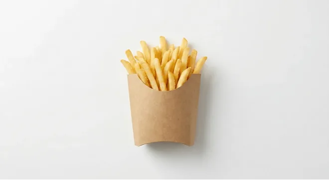 McDonald's Fries (Small), small portion of fries in a paper carton, nutrition and calories