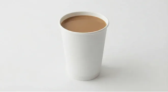 McDonald's White Coffee, white coffee in a white paper cup, nutrition and calories