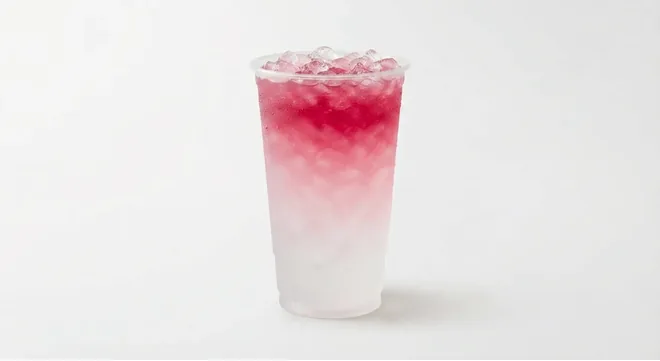 McDonald's Raspberry x Sprite Zero, pink raspberry flavoured Sprite over ice in a clear cup, nutrition and calories