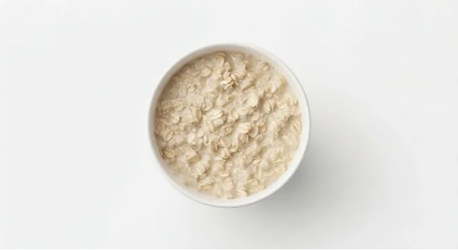McDonald's Flahavan’s Quick Oats, bowl of porridge oats, seen from above, nutrition and calories