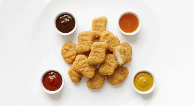 McDonald's 20 Chicken McNuggets Sharebox, chicken nuggets with four dipping sauces, nutrition and calories