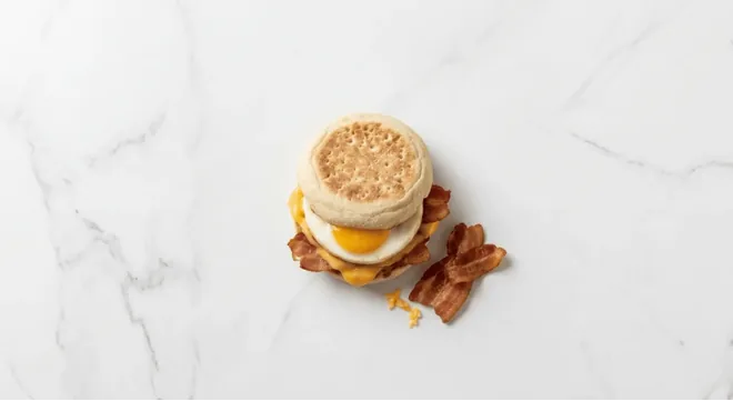 McDonald's Bacon and Egg McMuffin, toasted English muffin with bacon, egg and cheese, nutrition and calories