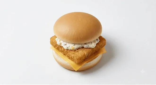 McDonald's Filet-O-Fish, breaded fish fillet with cheese and tartare sauce in a steamed bun, nutrition and calories