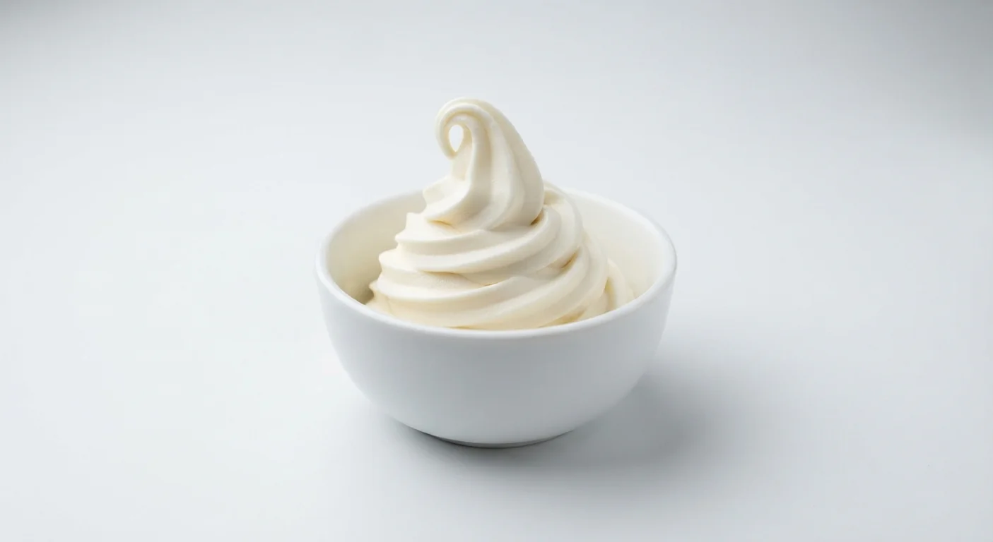 Nando's Bottomless Soft Swirl Tub, vanilla soft serve ice cream swirl in a white bowl, nutrition and calories