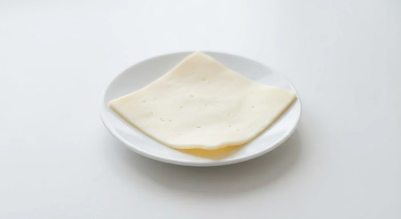 Nando's Cheddar Cheese, a single slice of mild white cheddar on a white plate, nutrition and calories