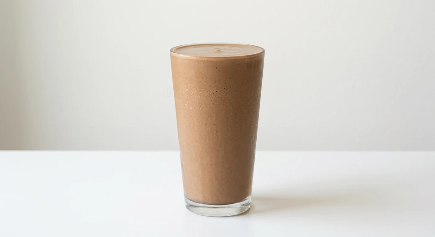 Slim Chickens Mocha Shake, coffee and chocolate milkshake in a tall clear glass, nutrition and calories