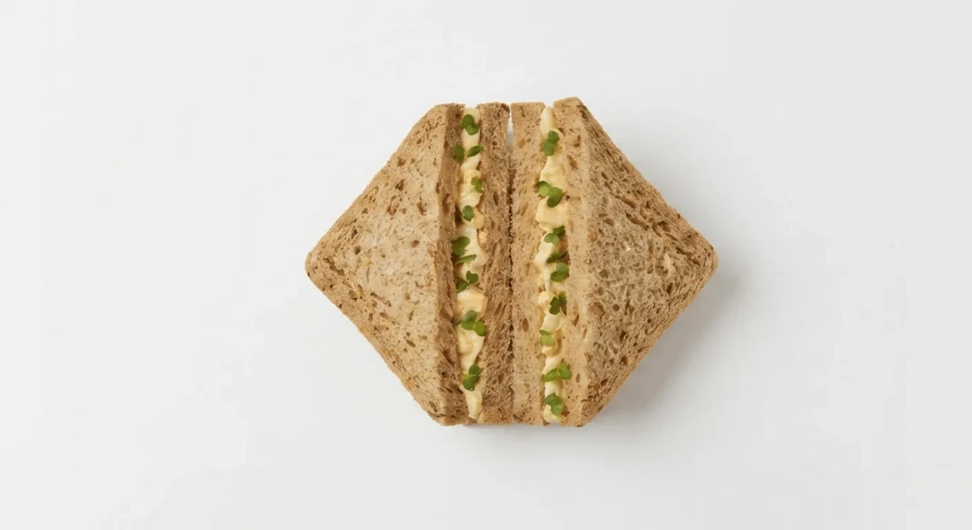 Costa Egg Mayo Sandwich, egg mayonnaise sandwich on brown bread, cut into triangles, nutrition and calories