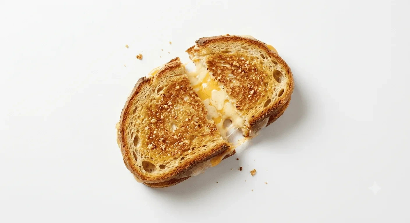 Costa Four Cheese Toastie, toasted sandwich cut in half with melted cheese, nutrition and calories