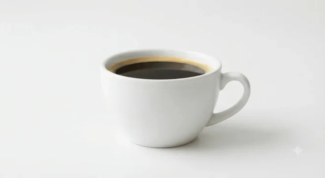 Costa Americano (Large), black americano in a white cup, nutrition and calories