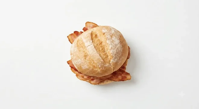 Costa Smoked Bacon Bap, floured white bap filled with smoked bacon, nutrition and calories