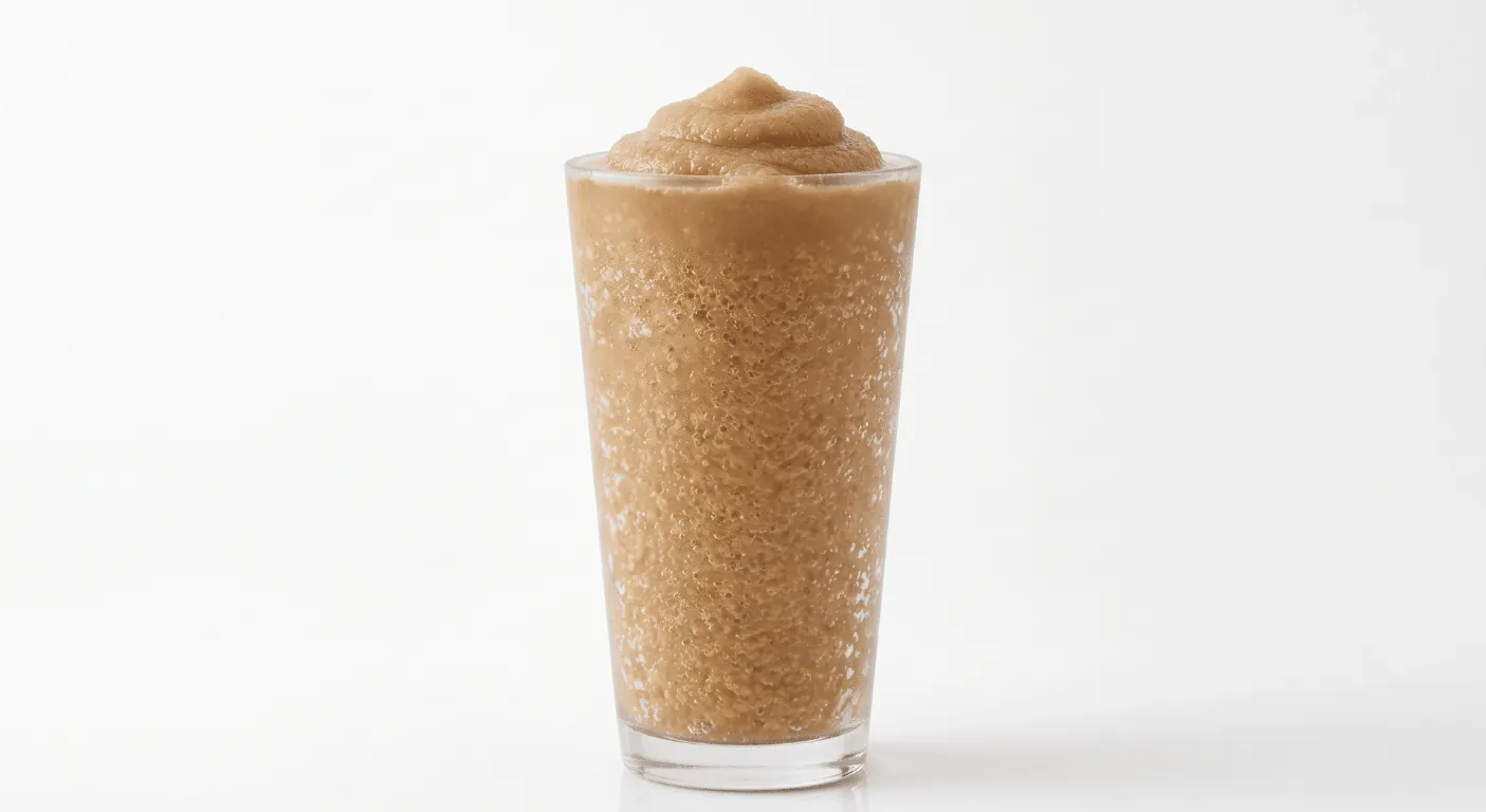 Burger King US Coke Freezee King (Medium), a dark cola frozen slush in a clear cup, nutrition and calories