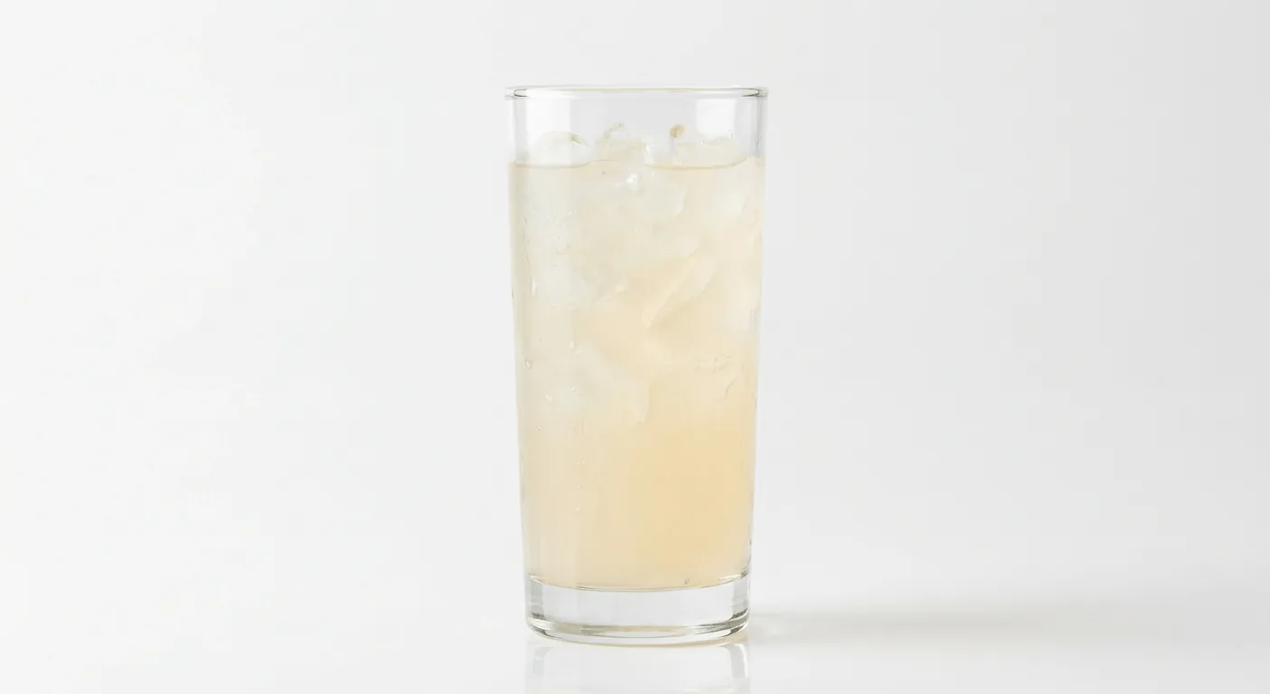 Burger King US Minute Maid Lemonade (Medium), a pale cloudy lemonade over ice in a tall clear glass, nutrition and calories